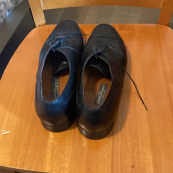 Beautiful Black Ferragamo dress and casual shoes.  Sharp and well maintained. - Picture 5 of 9